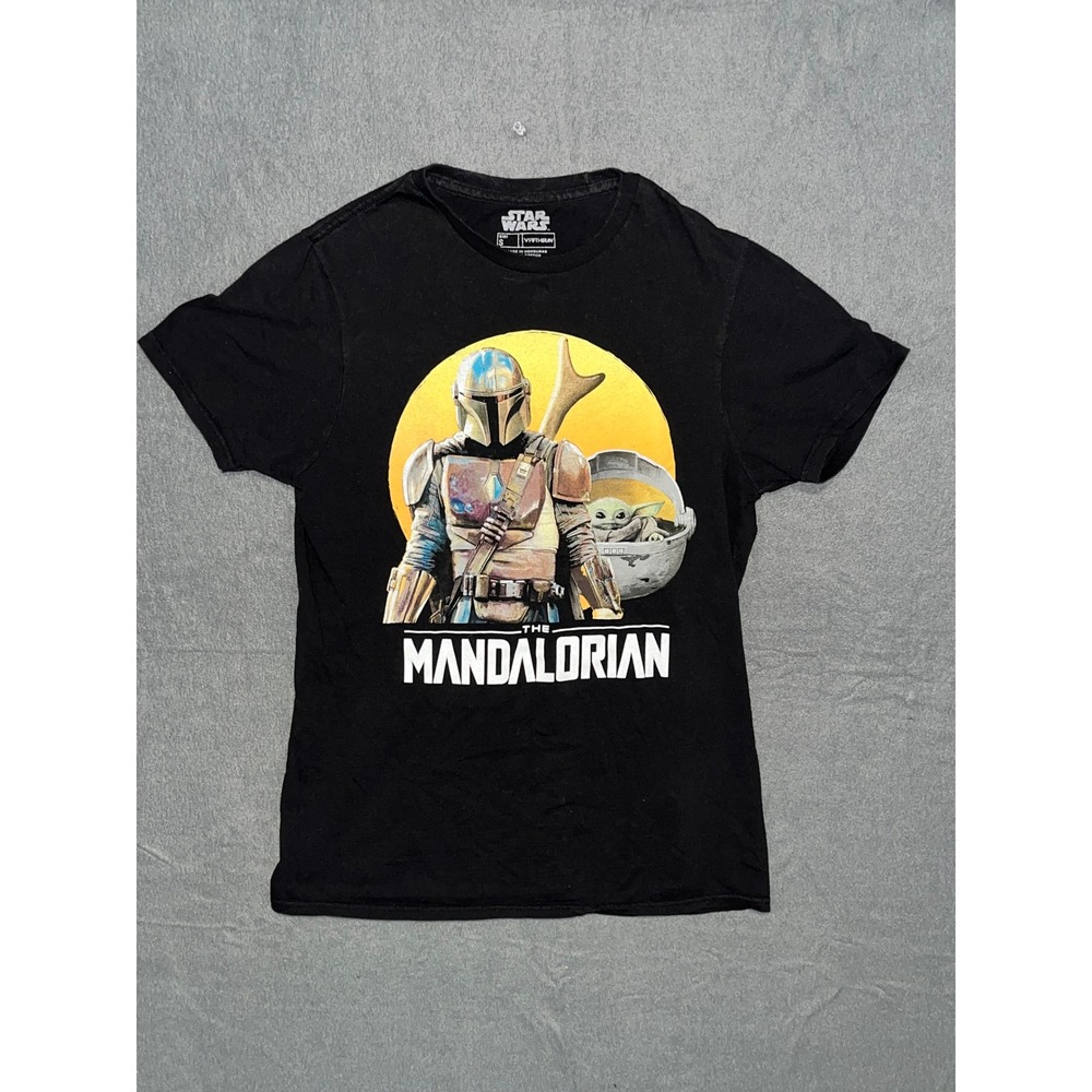 Star Wars The Mandalorian Grogu Graphic T-Shirt Black Fifth Sun Small